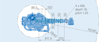 Industrial robot arm YASKAWA MPL80 II for pick and place 80kg Payload 2061mm Arm robots