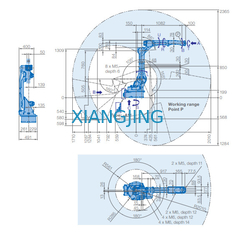 Industrial YASKAWA AR2010 6 axis welding robot arm manipulator and 12 kg payload 2010 reach wire feed system and welder