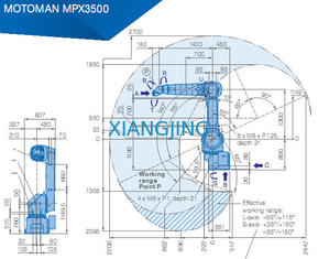 MPX3500 Used Yaskawa Robot For Painting 15kg Payload 2700mm Arm Robots