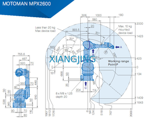YASKAWA MPX2600 Industrial Robot Arm For Painting 15kg Payload 2000mm Arm Robots