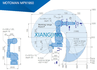 MPX1950 Used Yaskawa Robot For Painting 7kg Payload 1450mm Arm Robots