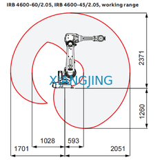 used ABB industrial robot IRB 4600 the robot arm 6 axis pick and place payload 60kg pick and place machine