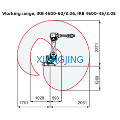 IRB4600 CNC Painting Used Industrial Robots With IRC5 Single Cabinet 6 Axis