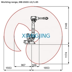 Industrial ABB IRB 2600 20Kg Payload 6 Axis Handling Robot Used Robot arm