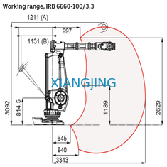 Used Industrial Robot IRB 6660 Payload 130kg Applying As 6 Axis Sawing Robotic Arm