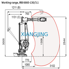 Used Industrial Robot IRB 6660 Payload 130kg Applying As 6 Axis Sawing Robotic Arm