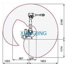 Used ABB industrial robot material handling ABB IRB 2600ID  6 axis robotic humanoid machine