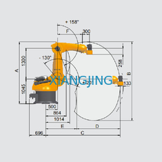 KR 470 PA Used Kuka Robot Robot Palletizing 6 Axis With Payload 470kg